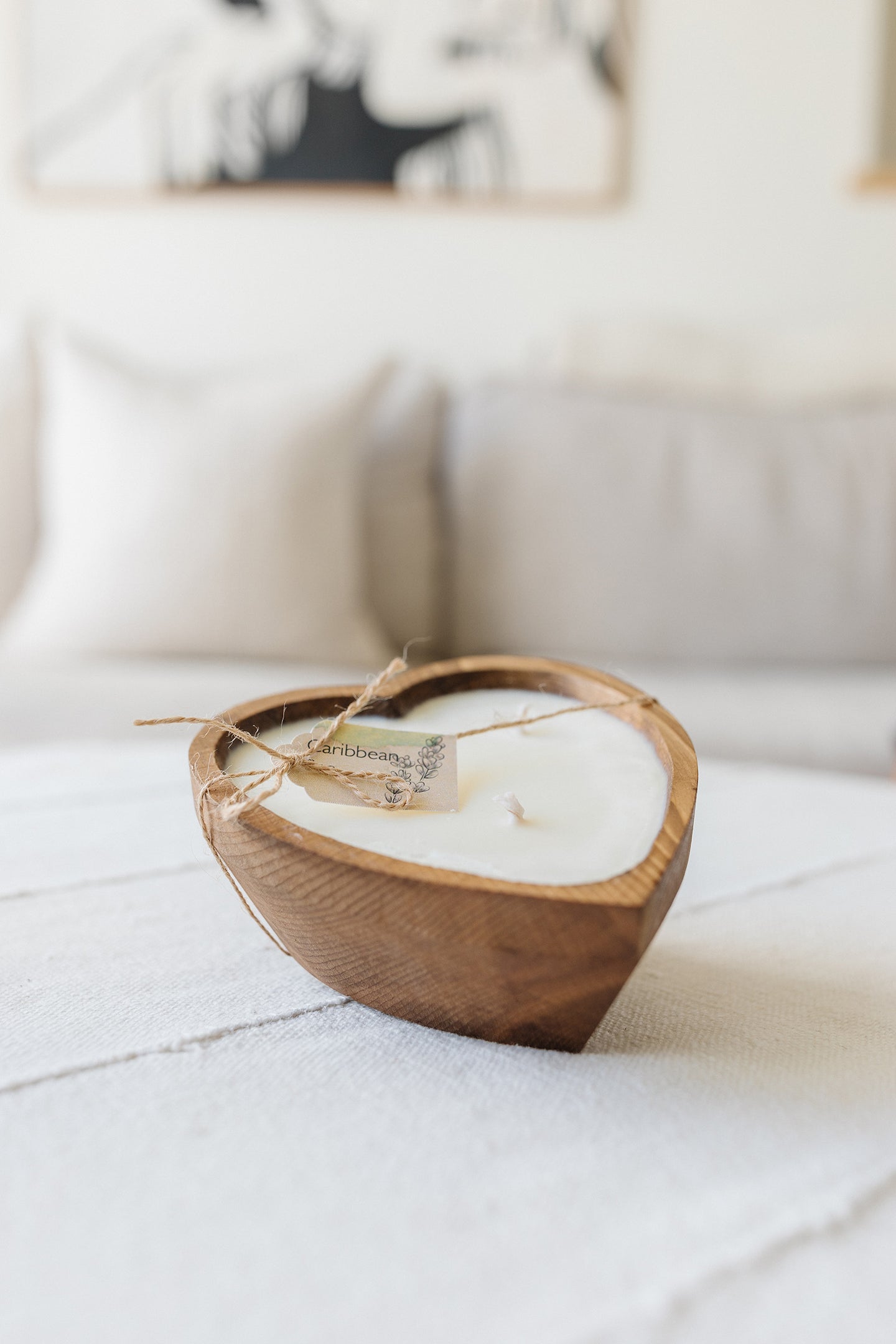 Wooden Heart Shape 3-Wick Candle | Hot Mess Creations — All Natural, Hand Crafted Candles Made in Ventura, California